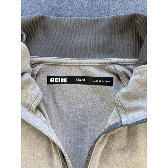 REI Co-Op 1/4 Zip Pullover Lightweight Hiking/Running Light Gray XS - Picture 2 of 9